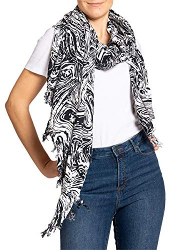 PANASIAM Scarf 190x116cm, B903 black wave, L