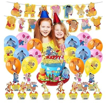 Geburtstagsdeko Deko Geburtstag Kindergeburtstag Luftballons Deko Kuchen Topper Geburtstag Girlande