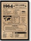 EQUIK PRODUCTS Geburtstagskarte 1964 | Geburtstagsgeschenk für Männer und Frauen | Geburtsjahr 1964 | Vintage Poster | Dekoration und Geschenkidee | Zurück in 1964