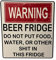 Warning Beer Fridge Magnet, Funny Beer Fridge Magnet, Refrigerator Magnets Stickers DO NOT Put Food, Water, OR Other Shit in This Fridge