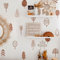 Neukids 72pcs Wandtattoo Boho Waldbaum, Pflanzen Wandsticker, Wandtattoo Kinderzimmer Mädchenzimmer Babyzimmer, Schlafzimmer Wohnzimmer Wand Aufkleber Dekoration