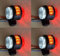 24/7 AUTO 4 x 24 V rot weiß orange Begrenzungsleuchten LED Seitenpositionsleuchten LKW Wohnwagen LKW Bus