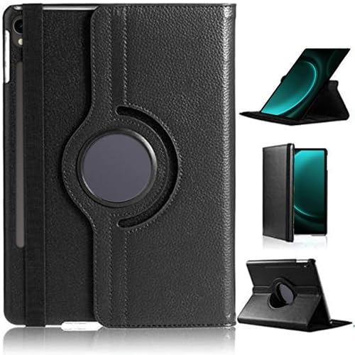 DN Technology Case For Samsung Galaxy Tab S10 FE (2025) / S9 FE 10.9 / S9 11 inch Multi Angle 360° Rotating Smart Folio Protective Tablet Cover with S Pen Holder (BLACK)