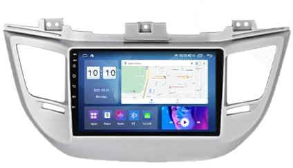 Android 12 Autoradio per Hyundai Tucson 2014-2018 9 Pollice HD Touch screen Autolink Auto Radio Car Stereo Navigatore Controllo del volante vivavoce bluetooth sostegno carplay android auto ( Size : 4C