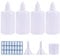 BOKFJBP 4 Pack 100ml Plastic Dropper Bottle, Plastic Empty Squeezable Eye Dropper Bottles Small Squeeze Bottle Eye Liquid Dropper Bottle with Label Funnel Measuring Cup (100ML)