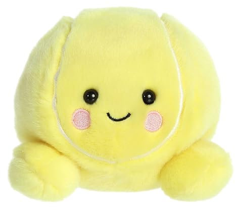 Aurora Adorable Palm Pals Tennis Ace Stuffed Animal - Pocket-Sized Play - Collectable Fun - Yellow 5 Inches