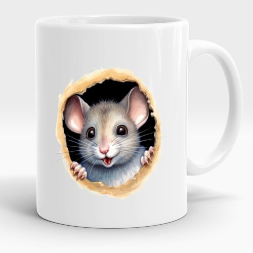 Dropful Lustige Kindertasse Süße Maus - Ideal für heiße und kalte Getränke