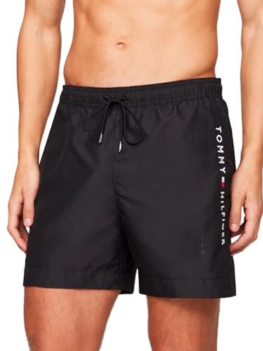 Tommy Hilfiger Pantaloncino da Bagno Uomo Medium Drawstring Lunghezza Media, Nero (Black), XXL