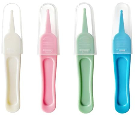 RDNKVB 4pcs Pinzas de Nariz de Bebé Iimpieza Pinza de Seguridad para Bebés Nariz Pinzas Limpieza de Cuidado del Bebé Cabeza Redonda Pinzas de Nariz de Bebé