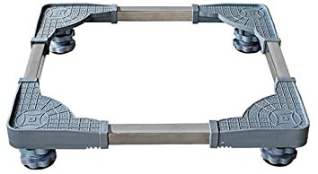Base réglable pour machine à laver Base de support pour machine à laver 4 pieds Base mobile pour machine à laver portable Support de sèche-linge réglable Largeur/longueur 50-60 cm Support an