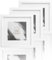 VUVUZULA Bilderrahmen 15x15cm Weiß Holz 3er Set Holzrahmen Quadratisch Fotorahmen MDF Rahmen mit Passepartout 10x10cm