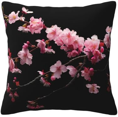 YHBLYKXP Federa per cuscino con stampa di fiori di ciliegio, universale, quadrata, per divano