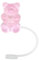 kkiuop 8mm Acrylic 3D Colorful Bear Silicone Straw Topper for Girl Tumbler Cup Straw Accessories Dust-proof ﻿ Supplies Party Cover