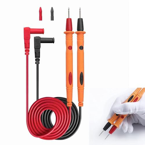 PT1005 1000V 20A Universal-Digital-Multimeter Probe-Messleitungen Pin Nadelspitze Multi-Meter Prüfvorrichtung Bleisonde Draht Pen Kabe,1 Satz