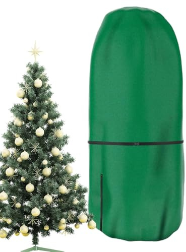 4FT/5FT Upright Christmas Tree Storage Cover Tear Resistant Christmas Tree Organizer Storage Bag With Adjustable Straps Waterproof Christmas Tree Cover With Zipper & Drawstring Dustproof