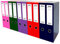 Box File with Lock Spring Ring Pull & Catch Glossy Finish 75mm Spine Ideal Document Organiser for Office School Paperwork Storage Foolscap Box Files