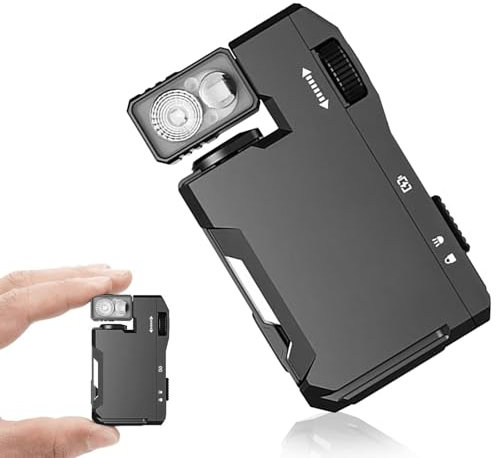 400 Lumens Keychain Torch, USB-C Rechargeable EDC Lamp with Base, Compact RGB Flashlight for Working, Cycling, Running, and Safety Warning Emergency (Black)