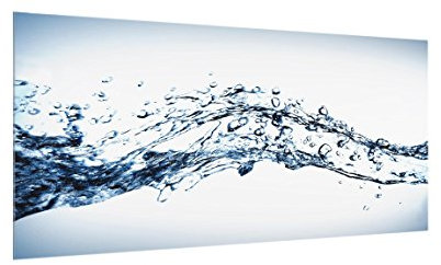 Bilderwelten Glas Spritzschutz magnetisch 4 mm starke Küchenrückwand Muster Glasrückwand - Made in Germany - Modern ESG Wandpaneel blau Küche Herd Magnetwand 2607-M (80x40cm)