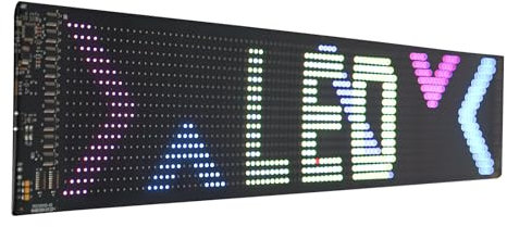 YUNRUX Plaque nominative LED 59,5 x 12 cm avec télécommande - Panneau lumineux programmable pour voiture - Affichage LED RVB - Panneau flexible - Prise USB - Tableau d'affichage LED - Câble de 4,5 m