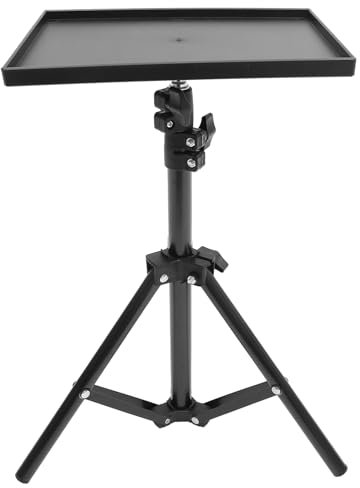MUELODSIC Adjustable Projector Table Laptop Tray Foldable Tripod Stand for Home Office Use Lightweight Design with Storage Bag Easy Installation Height