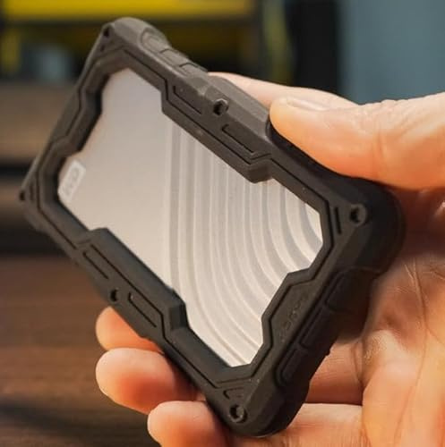 FATBEAR Sturdy Rubber Bumper Case for Western Digital WD My Passport SSD Portable External Hard Drive Heavy Duty Shockproof Frame Protection Case (Black)