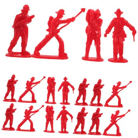 Hohopeti 100 Stück Feuerwehrspielzeug Puppenhausbewohner Feuerwehrfiguren Robust Sicher Für Kinder Feuerwehr Dekoration Und Geschenk
