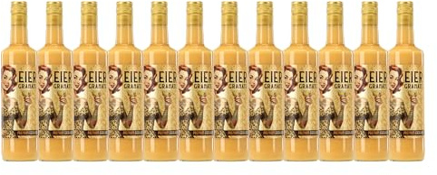 EIER GRANATE – Premium Eierlikör | Cremelikör mit Wumms | 700 ml | 18% vol | Handgemacht & extra cremig (12 Stück)