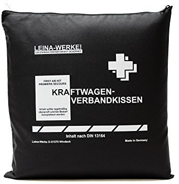 Leina-Werke 11202 KFZ-Verbandkissen Standard, Schwarz/Weiß