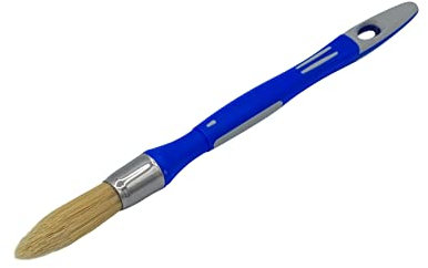 SAVY Pinceau rond à rechampir bi-matière peinture mate, velours, satinée n°3/0 - ø 15mm, Bleu