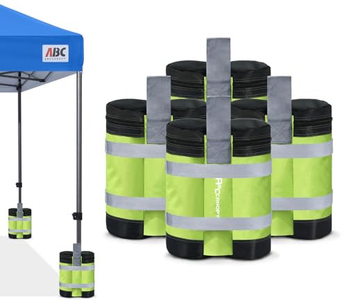 ABCCANOPY 4er Set Standfuß für Pavillon Partyzelt Gewichte Grün/Schwarz