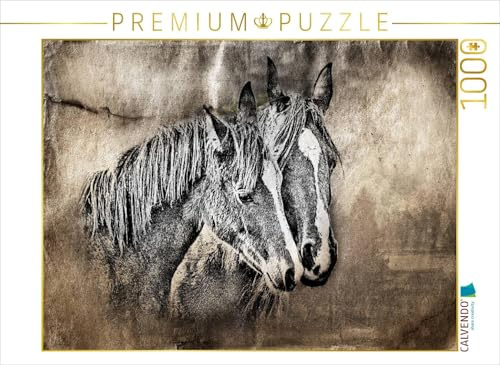 CALVENDO Puzzle EIN Motiv aus dem Kalender Pferde-Graphiken | 1000 Teile Lege-Größe 64 x 48 cm Foto-Puzzle für glückliche Stunden