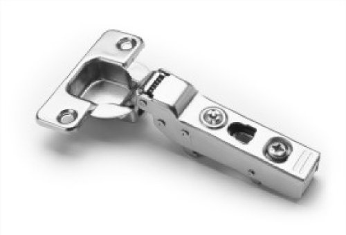 2 Stück Clip-Top Standardscharniere Möbelscharniere Metall vernickelt mit Softclose, Topf 35mm, 110 Grad Öffnungswinkel, Anschlag halbaufliegend