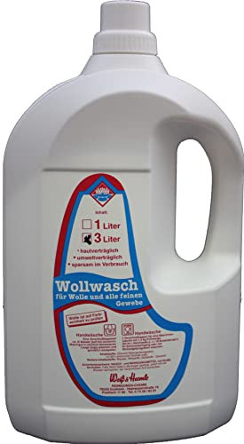 Wasserrose® 3 L SPEZIALWASCHMITTEL WOLLWASCH FLÜSSIG FÜR Wolle + FEINES GEWEBE Made IN Germany