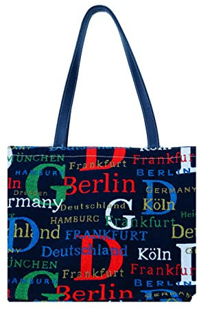 Bowatex Damen Henkel Tasche Shopper Schultertasche Freizeittasche Gobelin