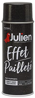 Julien Peinture Aérosol Intérieure et Extérieure Color Touch Effet - Or 400 ml Effet Pailleté