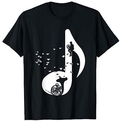 Horn Spieler Lehrer Geschenk Musiker Jagdhorn Waldhorn T-Shirt