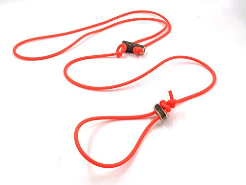 Biothane Flüsterleine Pirschleine Jagdleine Coated Rope, 6mm x 320cm Signalorange