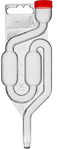Browin 405590 Maxi Bouchon en plastique, tuyau de fermentation Airlock, kit de tuyaux de fermentation, transparent, 2,2 x 6 x 17,4 cm, 1 unité 2,20 x 6 x 17,40 cm