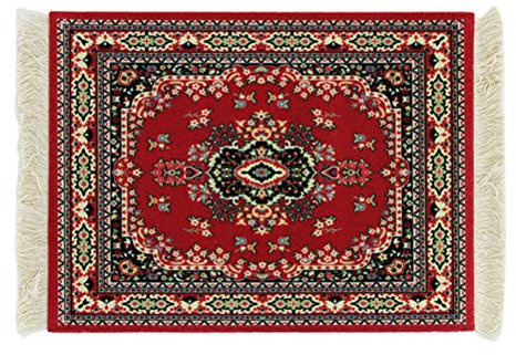 Teppich Mauspad, Teppich Maus Pad Oriental Persian, Teppich Maus Matte, Computer Mousepad, Tischdekoration (Red)