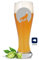 JUNIWORDS Weizenbierglas mit Gravur, Wolf, heulend, Bierglas