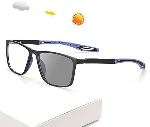 LISSY Outdoor Reading Glasses Photochromic Sunglasses For Men Women Sports Glasses Aspherical Lens Computer Readers 1.0~3.0 (Color : Blue, Size : +1.75)