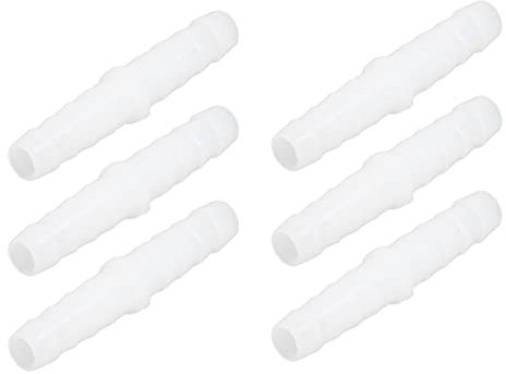 ciciglow Kunststoff Schlauch Verbinder, 10Stück, Schlauch Barb Fitting, Weiß, Gerade Gleiche Barbed Splicer Mender, für Pumpenschläuche, Silikonschläuche(12-12mm)