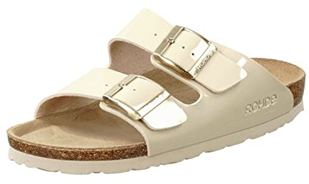 Rohde ALBA Damen, Frauen, Pantoletten, Slipper,Slides,Sandalen,Sommerschuhe,Freizeitschuhe,Mules,Gartenschuhe,Sommerschuhe,Natur,40 EU