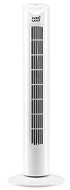 FABRILAMP Ventilador De Torre Tero Blanco 3 Vel 50w Oscilante Temporizador 80x25x25 Cm