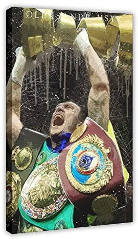 JEYUAN Kunstdruck Poster 50 * 70cm Senza Cornice Oleksandr Usyk Poster Vintage Boxing Art Wall Art Paintings per soggiorno camera da letto