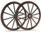YiYa Rustic Wagon Wheel Wall Decor - 2 Pack, 30CM Wooden Wheels for Farmhouse, Bar, Garage, Home, Garden