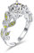 PRAYMOS Amethyst Kristall Ring 925 Sterling Silber August Geburtsstein Ringe Peridot Ringe für Frauen Braut Rundschliff Hochzeit Verlobung Eternity Valentine's Promise Ring …