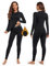 Hyeek Thermounterwäsche Damen, Warme Funktionsunterwäsche Skiunterwäsche Set Frauen mit Innenfleece - Ultraweich Winter Lange Thermo Ski Unterwäsche Set für Joggen, Skifahren,Radfahren (Schwarz, S)