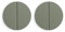 Evionlin Schubladengriffe aus gebürstetem Messing, halbrunde Griffe mit Schrauben, für Küchenschrank, Schlafzimmer, Möbeltür, 6,4 cm, Grün, 4 Stück