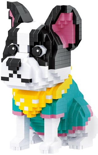 LONESTAR Balody Mini Klemmbausteine, 3D Puzzle Französische Bulldogge, 917 Teile, ab 14 Jahren